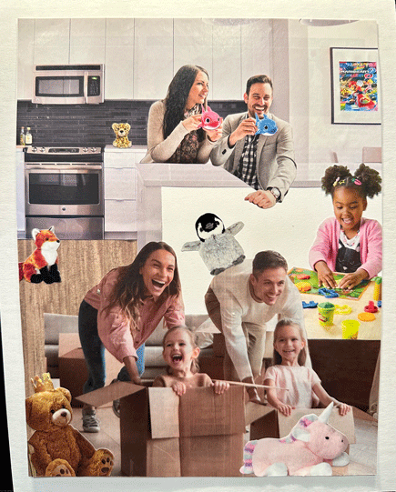 Collage clipping from magazine images